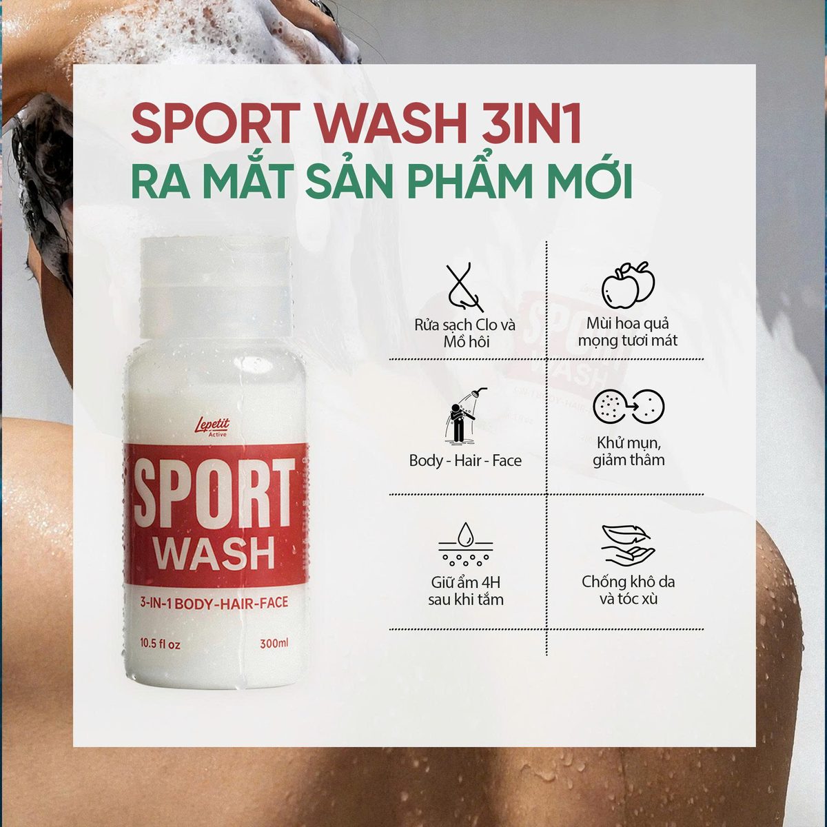 6 công dụng của Sport Wash 3in1