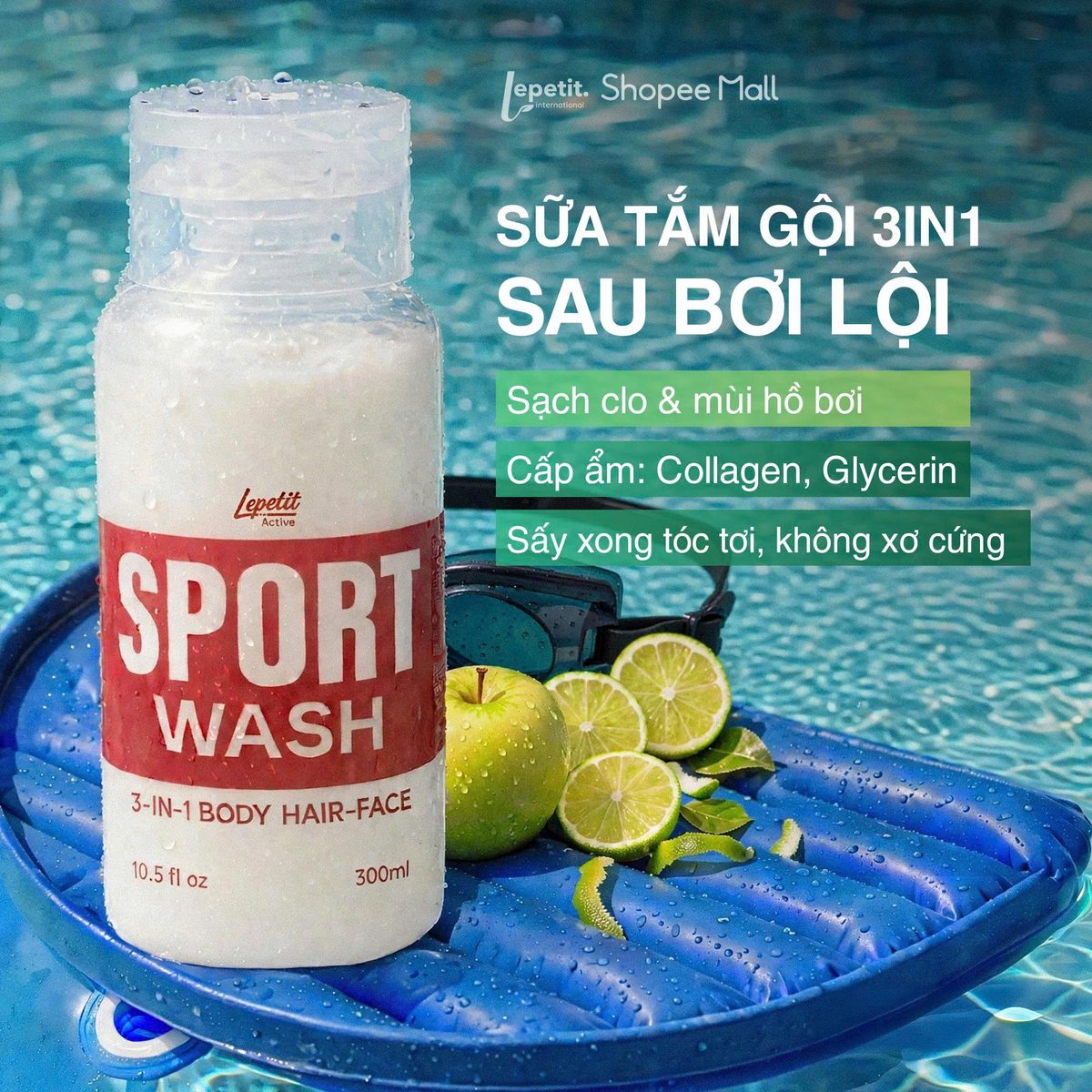 Sữa tắm gội 3in1 sau bơi lội